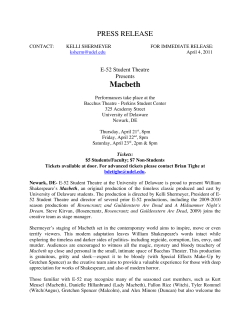 Macbeth - University of Delaware