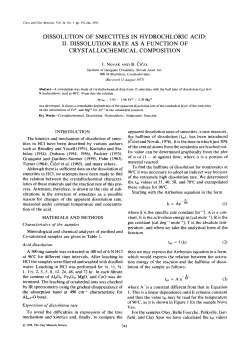 dissolution of smectites in hydrochloric acid: ii. dissolution rate as a