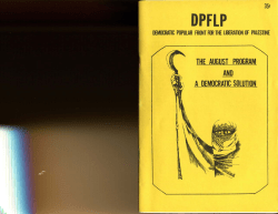 the august program and a democratic solution