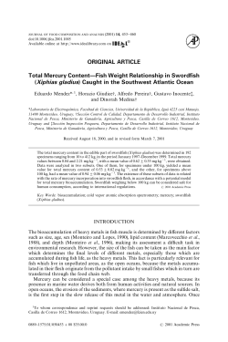 ORIGINAL ARTICLE: Total Mercury ContentcFish Weight