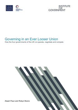 Governing in an Ever Looser Union