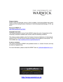 cncRNAs: Bi-functional RNAs with protein coding and non