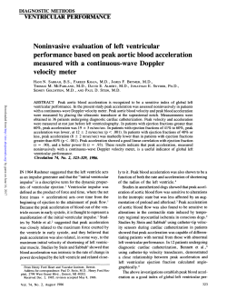 Noninvasive evaluation of left ventricular performance
