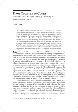 From Cloister to Court