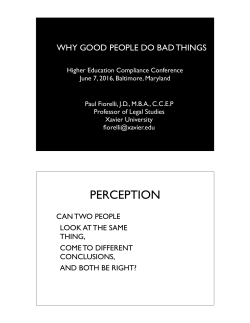 Presentation - Society of Corporate Compliance and Ethics