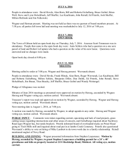 JULY 6, 2016 People in attendance were: David