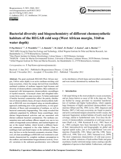 Bacterial diversity and biogeochemistry of different chemosynthetic