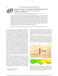 Hydrogen Peroxide as an Oxidant for Microfluidic Fuel Cells