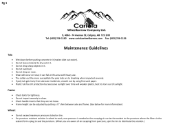 Maintenance Guidelines