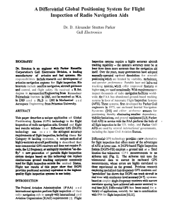 A Differeitial Global Positioning System for Flight Inspection of Radio