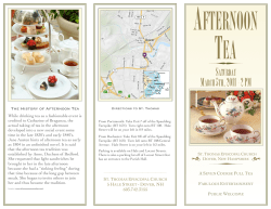 Tea Brochure - St. Thomas` Episcopal Church ​Dover, NH