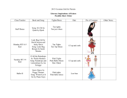 Literary Inspirations AM show Possible Show Order