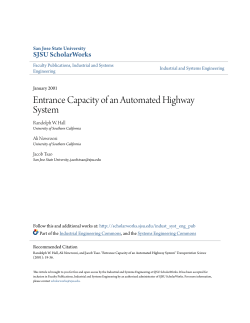 Entrance Capacity of an Automated Highway System