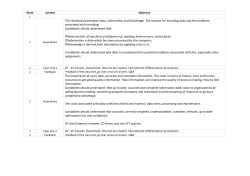 The relationship between data, information and knowledge. The