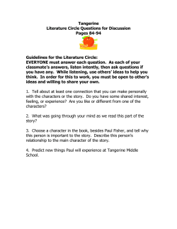 Tangerine Literature Circle Questions