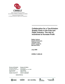 Collaboration for a Two-Echelon Supply Chain in the