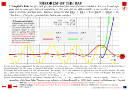 L`Hospital`s Rule - Theorem of the Day
