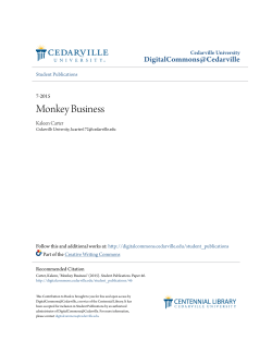 Monkey Business - DigitalCommons@Cedarville