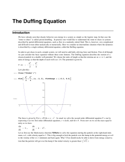 The Duffing Equation