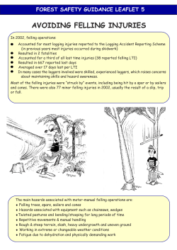 Avoiding felling injuries