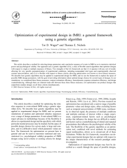 Optimization of experimental design in fMRI: a general