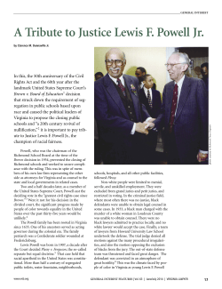 A Tribute to Justice Lewis F. Powell Jr.