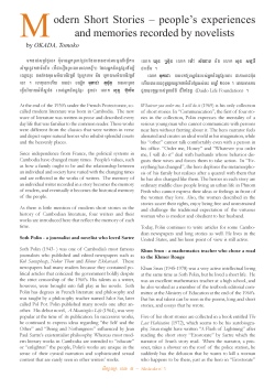 Modern Short Stories - Center for Khmer Studies