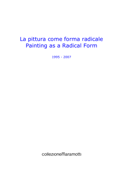 La pittura come forma radicale Painting as a Radical Form