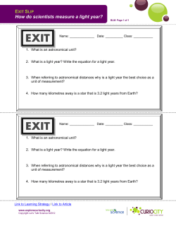 How do scientists measure a light year?