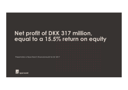 Net profit of DKK 317 million, equal to a 15.5% return on