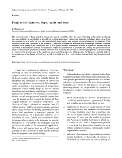 Fungi as cell factories: Hype, reality and hope