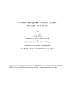 Constitutional development in the Czech Republic