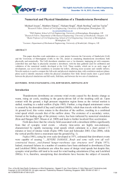 Numerical and Physical Simulation of a Thunderstorm Downburst