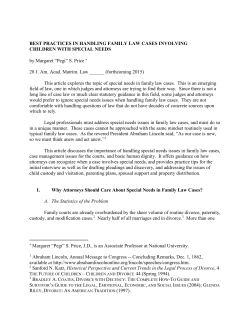 BEST PRACTICES IN HANDLING FAMILY LAW CASES