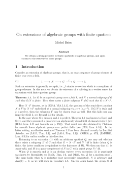 On extensions of algebraic groups with finite quotient