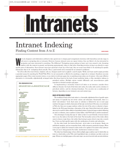 Intranet Indexing - Hedden Information Management
