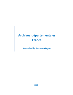 Archives d&eacute;partementales France
