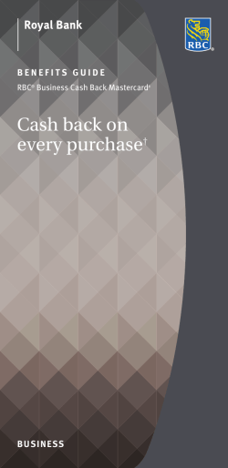 Cash back on every purchase†