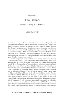 Leo Bersani - SUNY Press