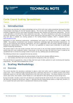 Scaling Spreadsheet Technical Note