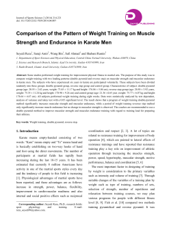 Comparison of the Pattern of Weight Training on Muscle Strength