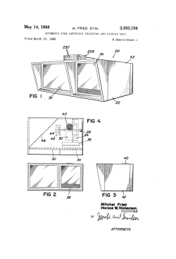 Automatic film cartridge selecting and display unit