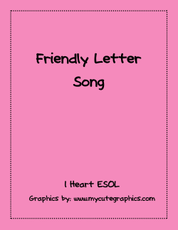 Friendly Letter Song Example