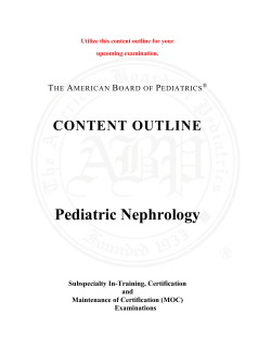 Pediatric Nephrology - The American Board of Pediatrics