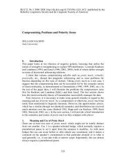 Compromising Positions and Polarity Items