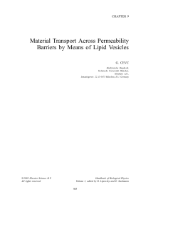 Material Transport Across Permeability Barriers by Means of Lipid