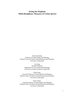 Multi-disciplinary Measures of Urban Sprawl