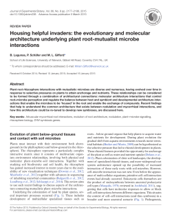 Housing helpful invaders: the evolutionary and molecular