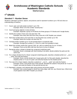 Math - St. Patrick`s Catholic School