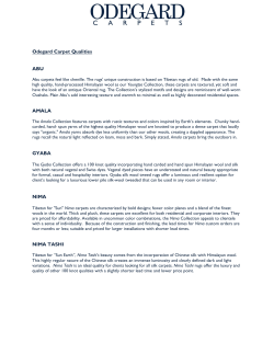 our qualities - Odegard Carpets